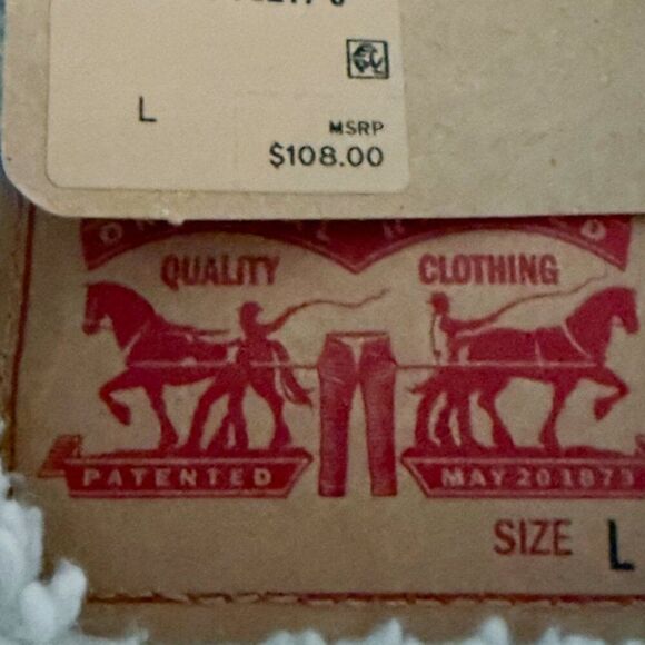 Levi's NWT SzL Slim Fit Divided Blue Original Sherpa Trucker Denim Jean Jacket - Picture 4 of 13